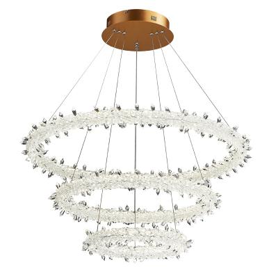 China Luxury Type Crystal Chandeliers Modern Modern Ceiling Ring Pendant Lights for sale