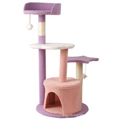 China Durable Cat Tree Wood from Wholesale Easy Assemble Cat Tree Tower Plush Scratching from viable manufacturer for sale