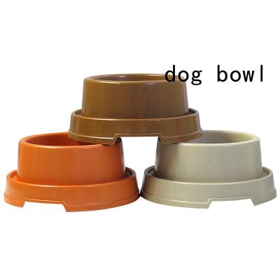 China New Eco-Friendly Sustainable Naturally Degradable Bamboo Fiber Pet Bowls Pure Color Cheap Dog Bowl for sale