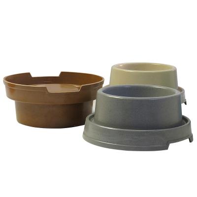 China Sustainable Factory Customized Unbreakable Easy To Clean Dog Water Bowl Bamboo Fiber Anti Ant Melamine Pet Bowl for sale