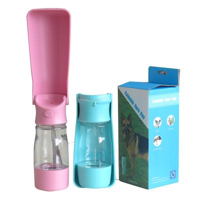 China ABS Plastic Travel Water Dispenser Outdoor Feeder Sustainable For Walking Dog Portable Water Bottle for sale