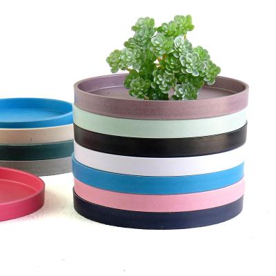 China 2022 Hot Selling Single Fiber Tray Unbreakable Durable Flower Pot Tray Flower Melamine Potted Plant Saucer for sale