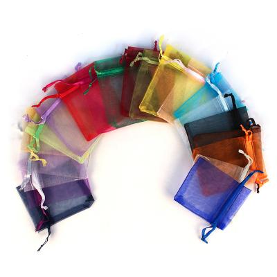 China High Quality Drawstring Jewelry Gift Favor Pouches Organza Bags 7*9cm for sale