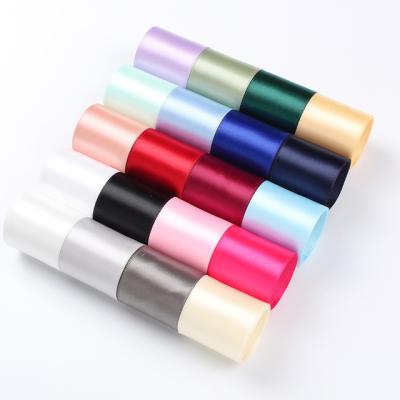 China Viable Wholesales 100 Yards Polyester Single Faced Ribbon for sale