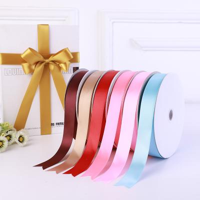 China Wholesale 100 yards viable high quality double sided satin ribbon solid color 1.5 inch 38 mm double sided polyester satin ribbon for sale