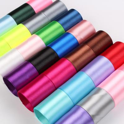 China Wholesale Single Face 1/8 -2 inch Polyester Woven Satin Celebrate 100% Silk Ribbon, other colors and size are available for sale