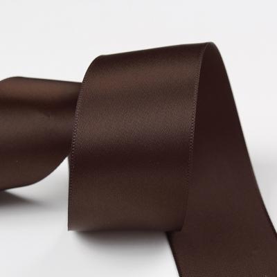 China Durable Woven Edge Satin Ribbon 1 Inch 25 Mm Single Faced Polyester Ribbon 100 Yards Roll Packed for sale