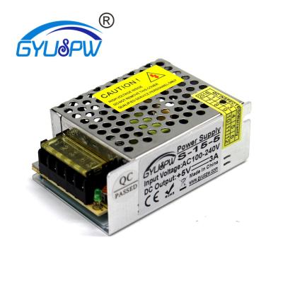 China 15W5V3A LED Power Supply Group S-15-5 Sign Word Power 5V15W Indoor Single Change Bright DC Power Supply for sale