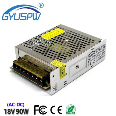 China 18V 5A 90W CE LED Power Supply Light CE Rohs FCC Power Supply Driver Transformer 110V 220V Change AC To DC18V SMPS For Stepper LED Light CNC for sale