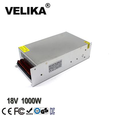 China Led CCTV Lamp Power Supply 18V 55.6A 1000W OEM ODM Power Supply 110V 220V Transformers AC DC SMPS for sale