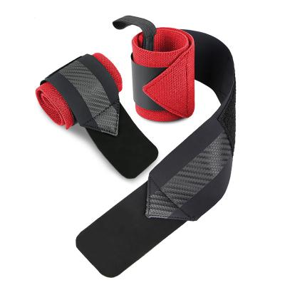 China Professional Unisex Double Layer Thumb Buckle Protective Gym Wrist Wraps Straps Weightlifting Fitness Bodybuilding Protective Brace Pad for sale