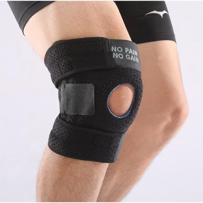 China Adult Adjustable Knee Cap Leg Brace Knee Sleeve Wrap Calf Bandage For Corss Fit Gym Workout Patella Support Stabilizer Sports Black for sale