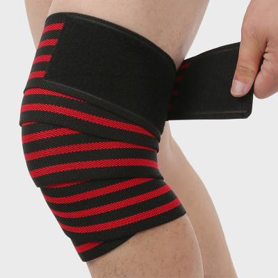 China Adult Sports Knee Brace Squat Brace Protector Elastic Workout Fitness Weightlifting Workout Exercise Gaiters Wrap Bandage Sleeve for sale