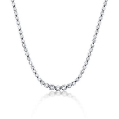 China CLASSIC Luxurious Real 18k Gold Plated Silver Necklace With Diamond For Women Tennis Necklace Chain Jewelry for sale