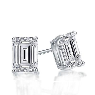 China Custom Logo Environmental Friendly Luxury Jewelry Zirconia 925 Sterling Silver Fashion Stud Earrings For Women Wedding Set for sale