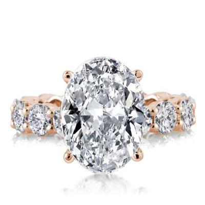 China CLASSIC 925 Sterling Silver Engagement Ring High Diamond Drop Shaped Zircon Oval Ring For Women for sale