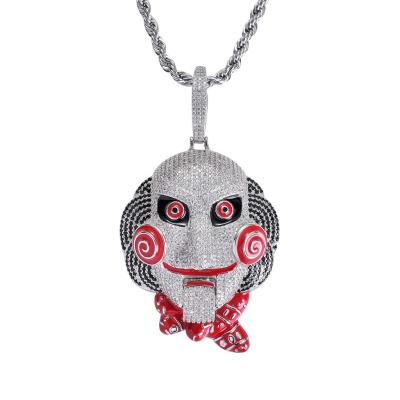 China Wholesale Custom 925 Sterling Silver Pendant Movable Mouth Dread Chainsaw Hip Hop Jewelry Chainsaw Pendant for sale