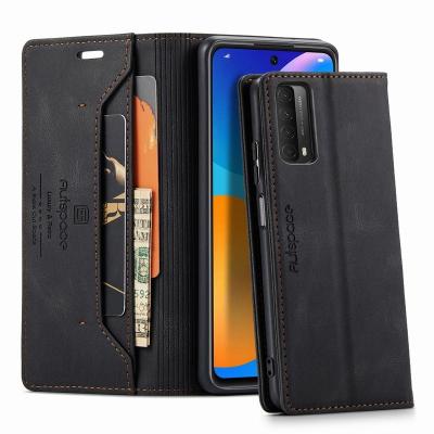 China Business/Vintage Leather Full Wallet Flip Case For Huawei P Smart 2021 P30 Lite P40 Cover For Oneplus 8T Cell Phone Magnetic Protector for sale