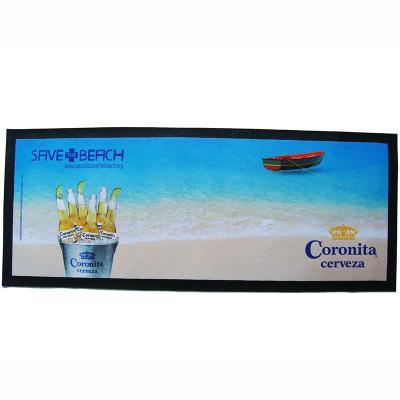 China Disposable Crown Dye Sublimation Bar Runner and Full Color Bar Mats for sale