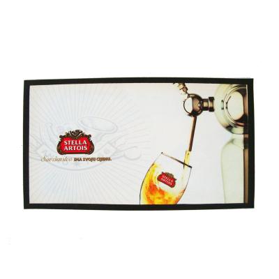 China Polyester Stella Artois Disposable Knitted Bar Mat And Bar Runnber for sale