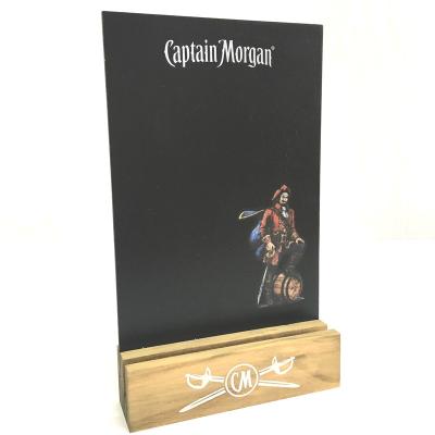 China Restaurant Captain Morgan Wooden Chalkboard Menu Wooden Menu Board For Restaurant for sale