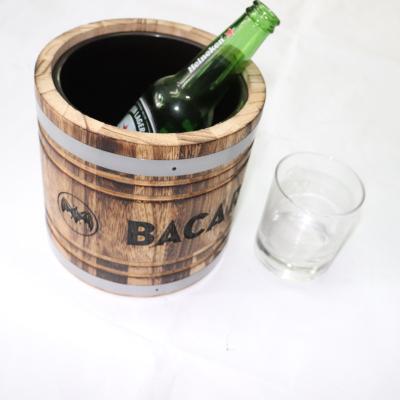 China Somersby Kronenbourg Super koff Wine+food+cans Tuborg dark beer BACARDI wooden mini ice bucket for beer for sale