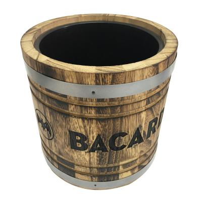 China BARCADI Viable Stamped Wooden Wine Ice Bucket for sale