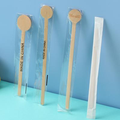 China Viable Wooden Cocktail Stirrers Coffee Cocktail Sticks Milk Beverage Stirrers for Tea and Beverage Crafts for sale