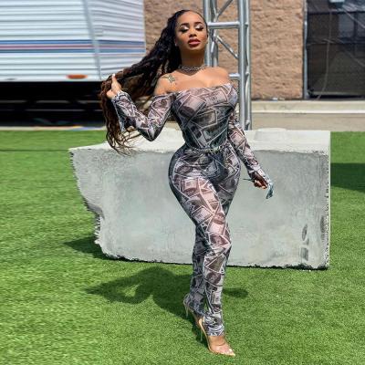 China 2019 Anti-Static Women See Through Jumpsuit And Rompers Club Part Bodycon Mesh Jumpsuit Bodysuits for sale