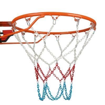 China New 2.8mm Various Colors Gym BOLIFU Combination Powder Coated Durable Metal Basketball Net Chain Basketball Hoop Net for sale