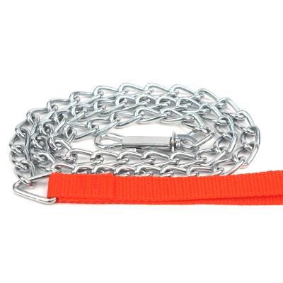 China BOLIFU Amazon Lights Top Steel Pet Chain Accepted Custom Pet Chain With Leather And Hoam Handle for sale