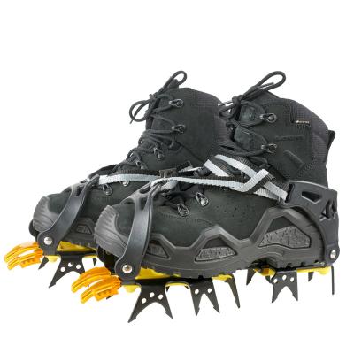 China BOLIFU Amazon Top 18 Anti-Slip Teeth Thickened Crampons Ice Non-Slip Snow Cleats Boot Shoes For Outdoor Climbing Hiking for sale