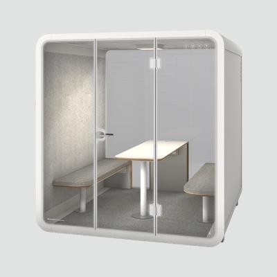 China Modular Meeting Office Modular Soundproof Furnished Acoustic Pod With Furniture for sale