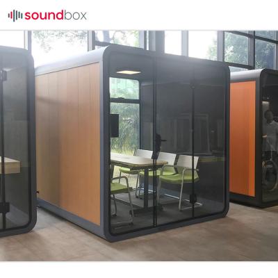 China Acoustic meeting pod adjustable meeting /round pod meeting pod sofa /office (other) telephone booth for sale