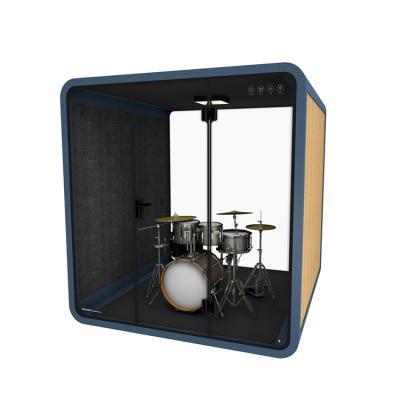 China Indoor Glass Portable Sound Drums Recording Soundproof Booth for sale