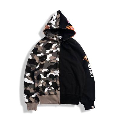 China Wholesale Full Zipper Anti-wrinkle Men's Camouflage Bape Hoodie Bape Camouflage Hoodie for sale