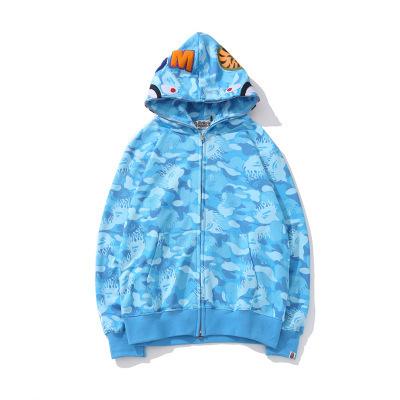 China Anti-Wrinkle Hot Selling Multicolor Camouflage Shark Printed Custom Customized Men's Bape Hoodie Bape Hoodies Men for sale