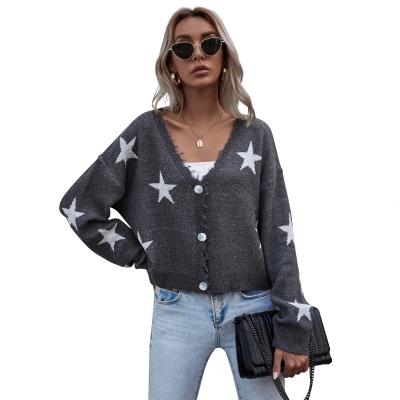 China 2021 autumn new trend style V-neck style long sleeve sweater cardigan sweater women coat hot sale women's anti-wrinkle nc sweater for sale