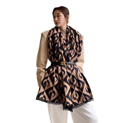 China 2021 nice warm sale winter deep long customize scarf women's cashmere scarf desiger scarf for sale