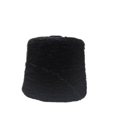 China Anti-pilling mink 1.3cm black like yarn 100% nylon fancy yarn for sale