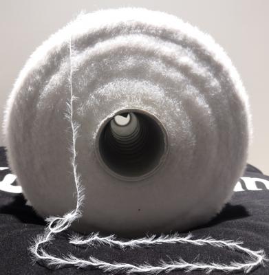 China Anti-pilling Mink 1.3cm White Like Yarn 100% Nylon Fancy Yarn for sale