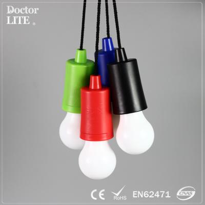 China Wholesale Cheap Wholesale High Quality Portable Warehouse Camping Home Color LED Bulb Tent Pull String Light Hanging Light for sale