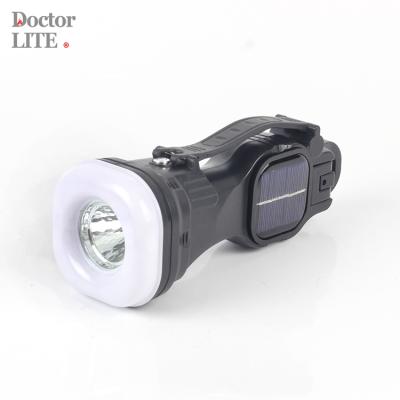 China Multifunctional Eco-friendly LED Light Camping Hiking Solar Power Flashlights Emergency Torch Solar Light for sale