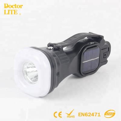 China Multifunctional Adventure LED Light Camping Hiking Solar Power Flashlights Emergency Torch Light for sale