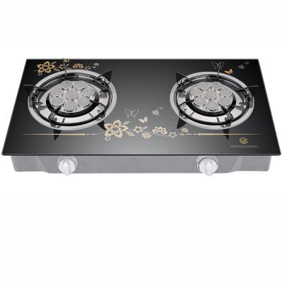 China Easy To Clean Household Appliances Tempered Glass Stainless Steel Burner Gas Cooker for sale