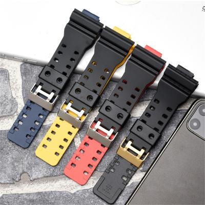 China Silicone 16mm Silicone Watch Band For Casio G-Shock GA-100/110/120/150/200/300/400/700 GD-100/110/120 GLS Wrist Strap Band Accessories for sale