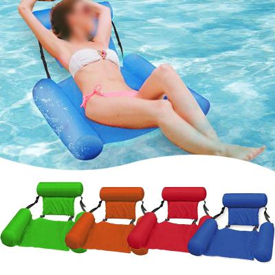 China Women Floating Water Hammock Float Couch Pool Toys Bed Chair Swimming Pool Girl Hammock Foldable Inflatable Floating Bed for sale