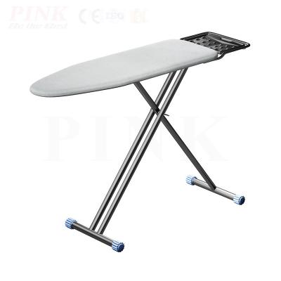 China Environmentally friendly ironing board PINK Cleaning Foldable Clothes Rack Standing Iron Board for sale