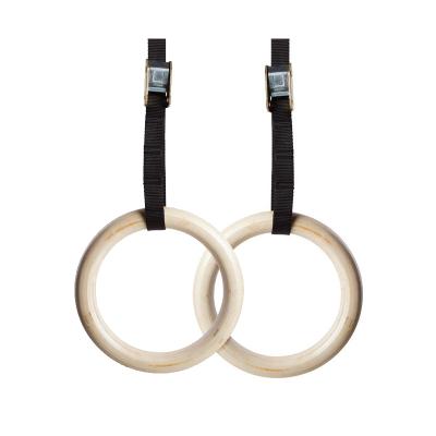 China Body Building OEM Gymnastic Rings With Straps Pull Up Body Building Gymnastics Equipment Rings for sale