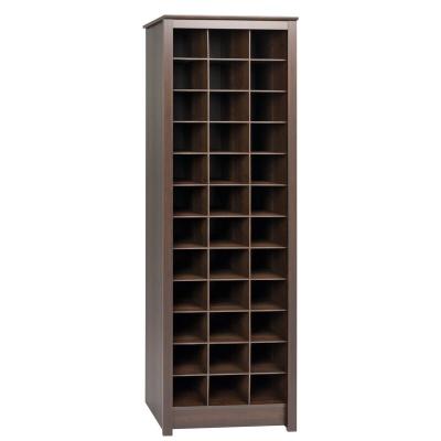 China Assembled White Shoe Cabinet 36 Pairs Wooden Shoe Organizer Shelf Storage Shoe Cabinet MDF Walnut Board Particleboard for sale